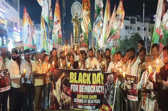 గజ్వేల్‌లో కాంగ్రెస్ నిరసన ర్యాలీ