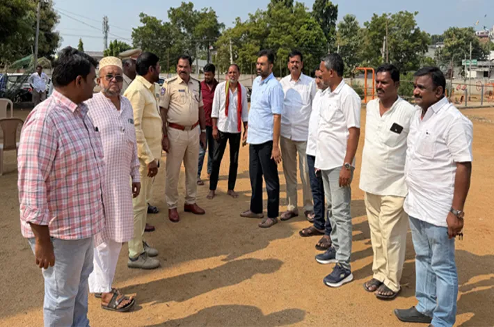 రావణ దహన ఏర్పాట్లను పరిశీలించిన పోచారం భాస్కర్ రెడ్డి