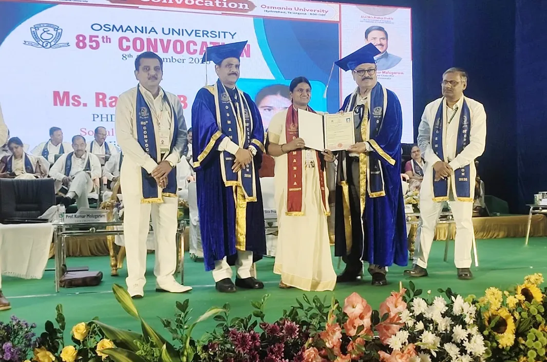 చరిత్ర పరిశోధనలో రేగట్టి రాధికకు డాక్టరేట్