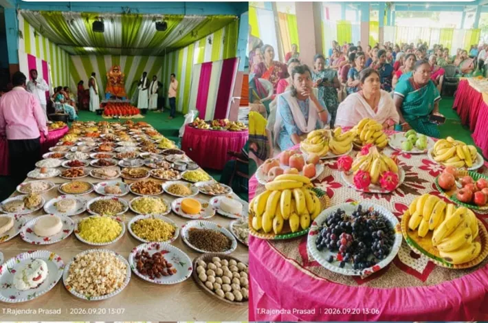 సుల్తానాబాద్‌లో గణేశుడికి మహా నైవేద్యం