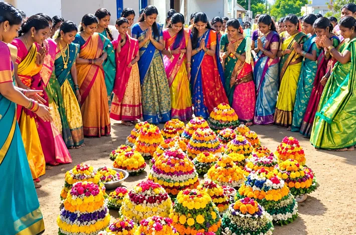 సద్దుల బతుకమ్మ.. 67 ఏళ్ల వినూత్న సంప్రదాయం!
