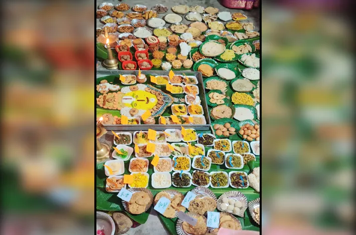 వినాయకుడికి 165 రకాల నైవేద్యాలు