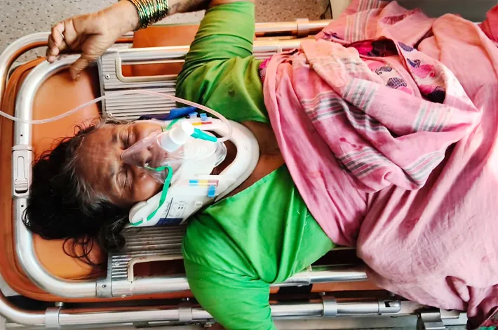 ఎడపల్లి రోడ్డు ప్రమాదంలో వృద్ధురాలికి తీవ్ర గాయాలు