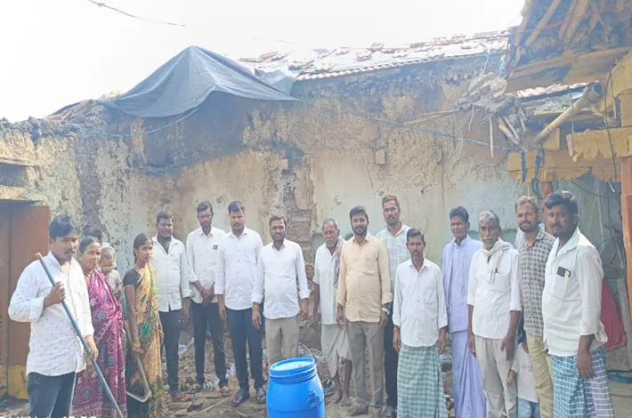 తుక్కాపూర్ లో ఇందిరమ్మ ఇంటి నిర్మాణానికి భూమిపూజ
