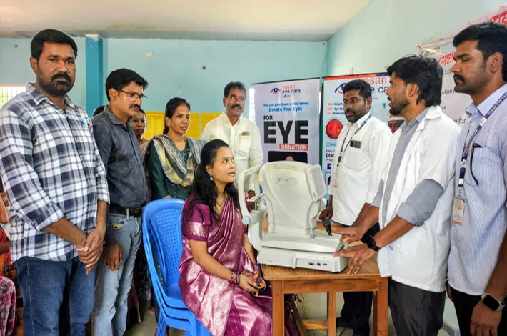 ఉచిత కంటి పరీక్షల శిబిరంకు స్పందన
