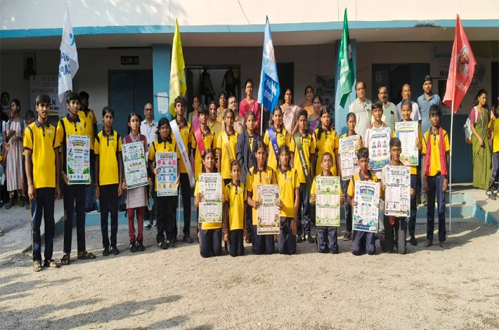 ప్రభుత్వ పాఠశాలలో స్టూడెంట్ కౌన్సిల్ ప్రమాణ స్వీకారోత్సవం