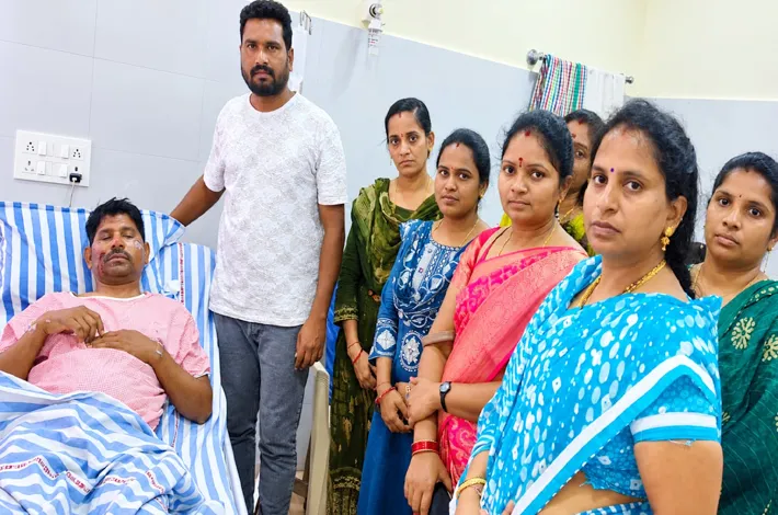 గాయపడిన ఎస్‌బీఐ లైఫ్ మేనేజర్‌కు పరామర్శ