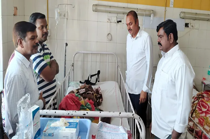 బాధితుడి కోసం నిమ్స్‌కు ఎమ్మెల్యే