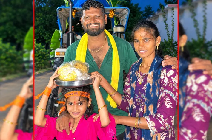 వేలం పాటలో లడ్డును దక్కించుకున్న ముప్పనపల్లి దంపతులు