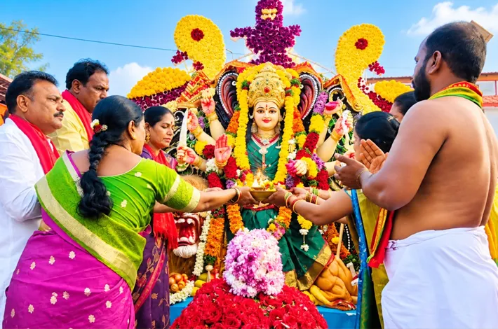 ప్రారంభమైన దుర్గామాత నిమజ్జన శోభాయాత్ర