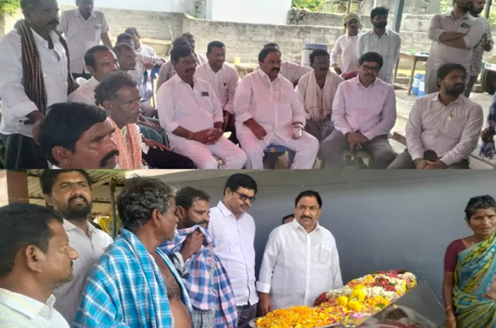 కంపసాటి వీరయ్య పార్థివ దేహానికి నివాళులర్పించిన మాజీ ఎమ్మెల్యే