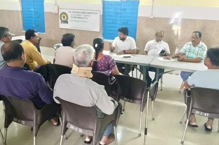 శాంతి ఖని లో గైర్హాజరు కార్మికులకు కౌన్సిలింగ్